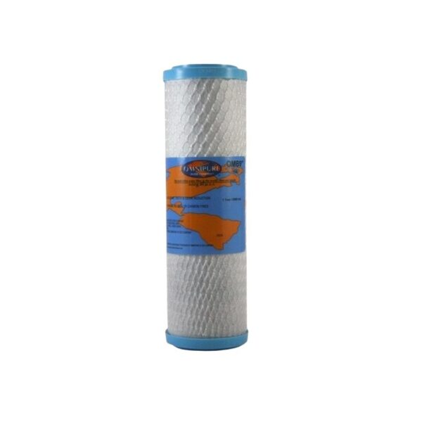 Omnipure Carbon Block Filter Cartridge OMB-834 1M LEAD, 1 Micron, 9" x 2.5"