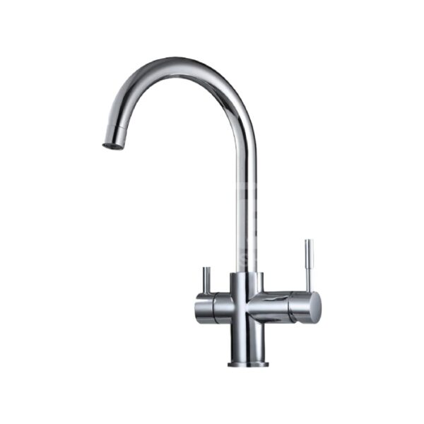 Side Lever High Loop 3-Way Mixer Tap Chrome