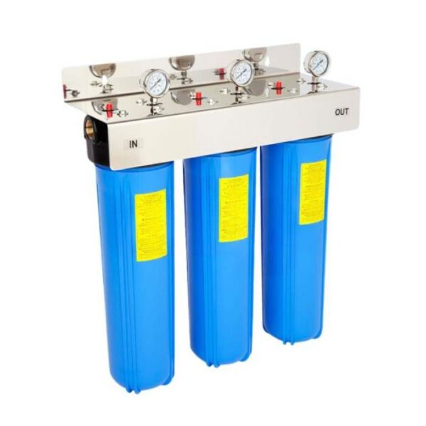 Whole House Triple 20" High Flow Filter – Total Rainwater Purifier (Tank Water)