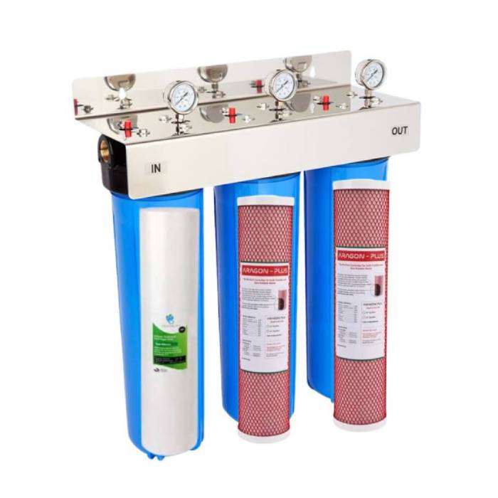 Whole House Triple 20" High Flow Filter – Sediment, Heavy Metals & Bacteria (Tank/Bore Water) - Image 2