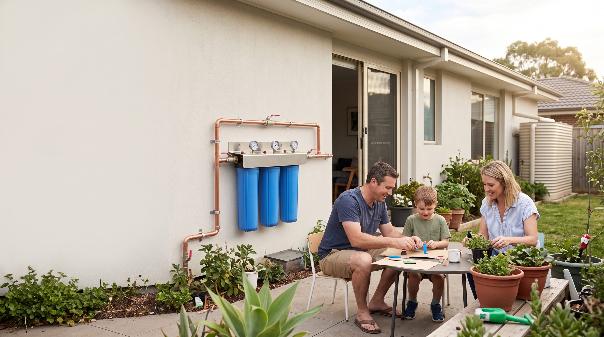 Whole Home Water Filter for Tank Water Installed II