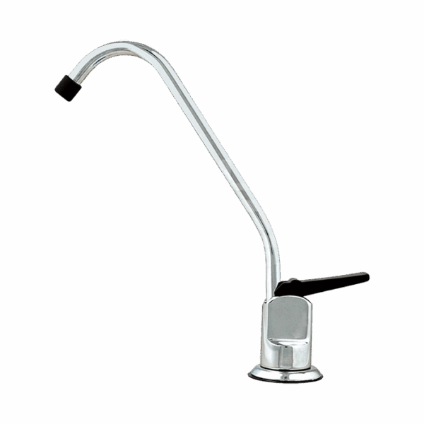 Spring Loaded Faucet with Black Lever